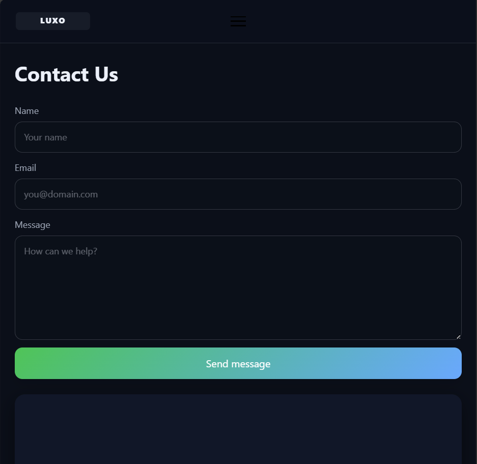Luxo e-commerce template with website interface, Html template, ecommerce design