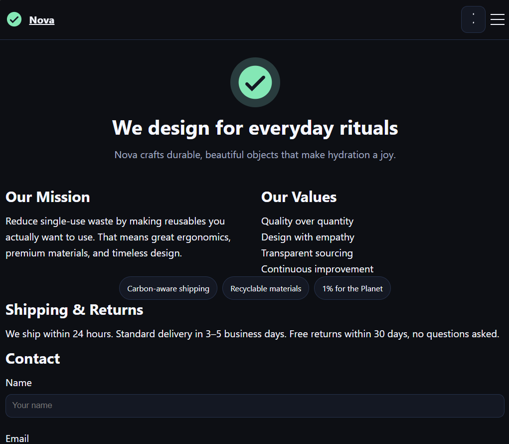 Html template