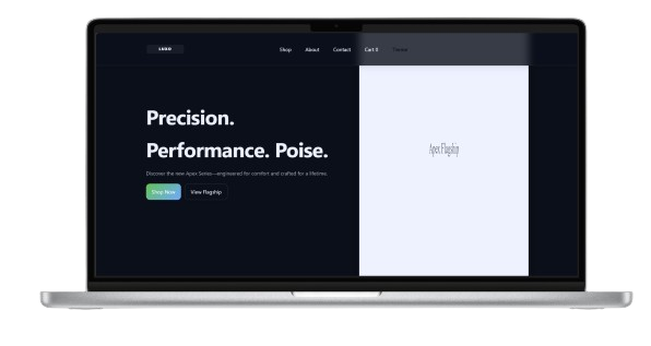 Luxo e-commerce template with website interface, Html template, ecommerce design