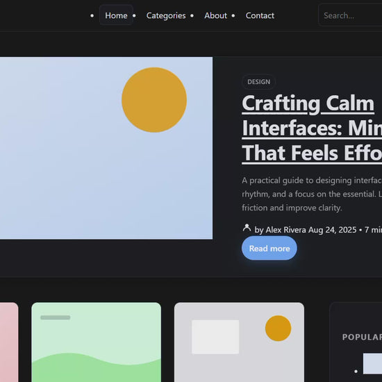 Linea landing page template hero section with headline, subheading, and call-to-action