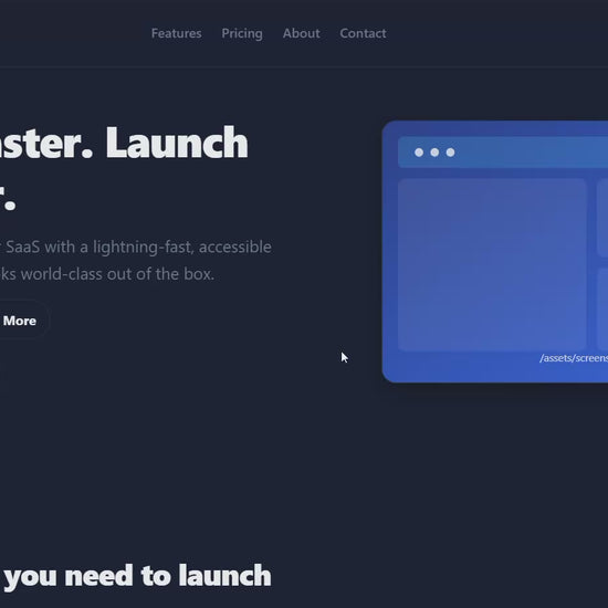 Nova blog template homepage with featured posts and modern clean design