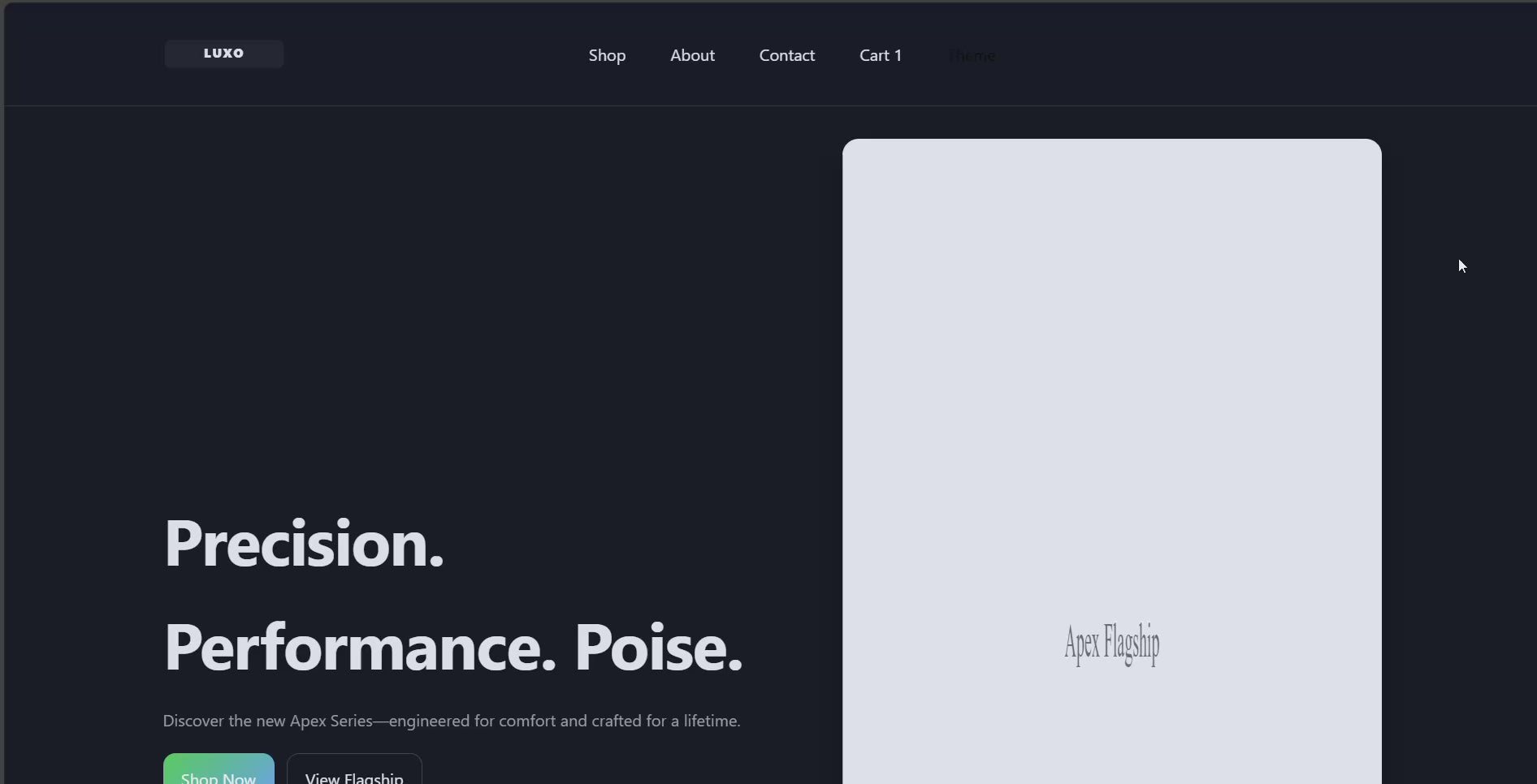 Luxo e-commerce template with website interface, Html template, ecommerce design