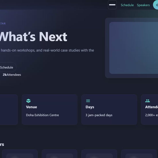 PolyConf responsive event website template homepage with countdown and sponsor logos